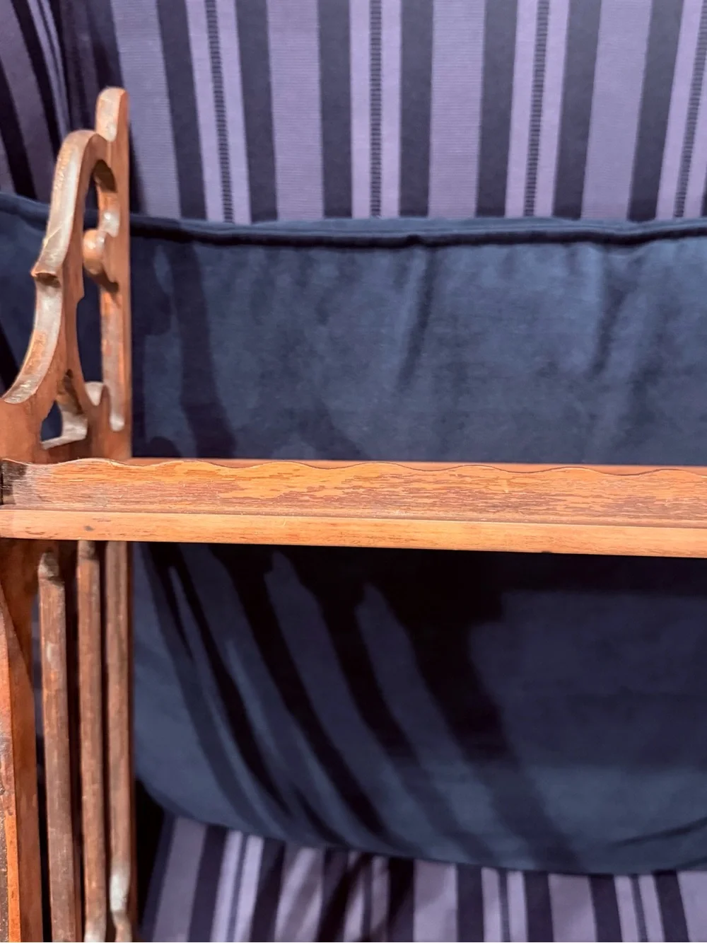 Antique-Style Two-Tier Wooden Shelf or Bookcase Gothic Style